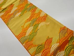 兜に荒波模様織出し袋帯